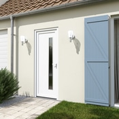 Porte entrée PVC blanc "Elen" H. 215 x l. 90 gauche - Geom - Brico Dépôt