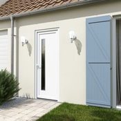 Porte entrée PVC blanc "Elen" H. 215 x l. 90 droite - Geom - Brico Dépôt