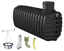 Kit cuve à enterrer noire - 4 100 L - Brico Dépôt