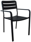 Fauteuil noir empilable L. 54 x P. 59,5 x H. 82,5 cm. - Brico Dépôt