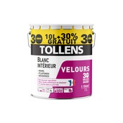 Peinture blanche murs et plafonds bicouche velours - 13 L - Tollens - Brico Dépôt