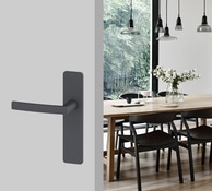 Ensemble poignée de porte "Koya" sans trou - Entraxe 195 mm - Assa Abloy - Brico Dépôt