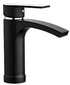 Mitigeur lavabo "Cascadix" noir mat - H. 16.5 cm. - Brico Dépôt