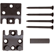 Kit de fixation pour poteau clipsable noir - Geom - Brico Dépôt