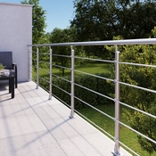 Kit balustrade à plat aluminium "Jorun" H. 1 m x L. 2 m - Geom - Brico Dépôt