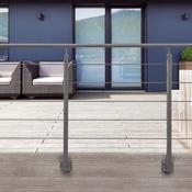 Kit balustrade latérale aluminium "Jorun" H. 1,17 m x L. 2 m - Geom - Brico Dépôt