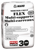 Mortier-colle Flex multi-supports gris - Sac de 25 kg - Mapei - Brico Dépôt