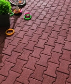 Pavé de jardin rouge - Ep. 4,5 cm - Brico Dépôt