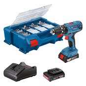 Perceuse à percussion 18 V + 63 accessoires - Bosch - Brico Dépôt