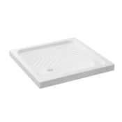 Receveur de douche grès carré 90x90 cm NF blanc "BAHIA" - Brico Dépôt