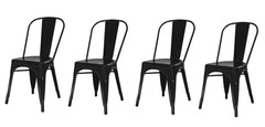 Lot de 4 chaises "Canvey" - Noir - Cooke and Lewis - Brico Dépôt