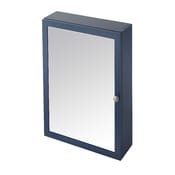 Armoire murale miroir bleu " Perma" L. 50 x H. 70 x P. 15 cm - GoodHome - Brico Dépôt