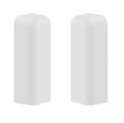 Lot de 2 embouts de finition blanc gauche et droit pour plinthe - 20 x 70 mm - GGK - Brico Dépôt