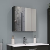 Armoire murale miroir gris "Aruna" L. 55 x H. 54 x P. 14,6 cm - Brico Dépôt