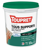 Enduit de lissage tous supports 1,5 kg - Toupret - Brico Dépôt