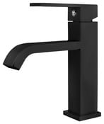 Mitigeur lavabo "Ayaz" noir - H. 16,5 cm - Brico Dépôt