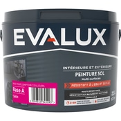 Peinture sol multi-surfaces Base A Satin 2,5 L - Evalux - Brico Dépôt