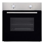 Four statique inox et noir avec plaque et grille - 71 L - Brico Dépôt