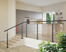 Kit balustrade aluminium gris anthracite 2 m - Brico Dépôt