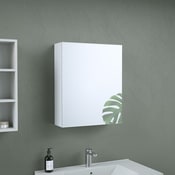 Armoire salle de bain miroir blanc "style" l.50 x h.60 x p.15 cm - Brico Dépôt