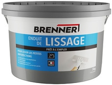 Enduit de lissage en pâte- Pot 5 kg - Brenner - Brico Dépôt