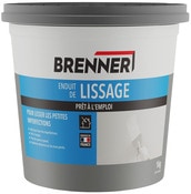 Enduit de lissage en pâte - Pot 1 kg - Brenner - Brico Dépôt