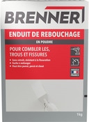 Enduit de rebouchage en poudre - Sac 1 kg - Brenner - Brico Dépôt