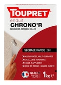 Enduit rebouche, répare, colle rapidement en poudre "Chrono’r" - Boîte 1 Kg - Toupret - Brico Dépôt