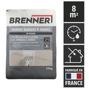 Enduit à joint, de rebouchage et de lissage en poudre - Sachet 25 kg - Brenner - Brico Dépôt