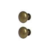 2 boutons de cuisine ronds 3cm doré vieilli "CHERVIL" - Brico Dépôt