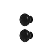 2 boutons de cuisine ronds 3cm noir vieilli "CHERVIL" - Brico Dépôt