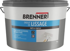 Enduit de lissage pour petites imperfections en pâte - Pot 10 kg - Brenner - Brico Dépôt