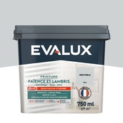 Peinture faïence et lambris Mat 0,75 L Gris Perle - Evalux - Brico Dépôt