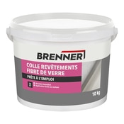 Colle de revêtement fibre de verre blanche - seau 10 KG - Brenner - Brico Dépôt