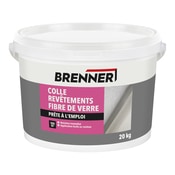 Colle revêtement fibre de verre blanc - seau 20KG - Brenner - Brico Dépôt