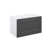 Meuble haut "Florie" anthracite mat l.60 x h.36 x p.32 cm 2 portes relevantes - Brico Dépôt