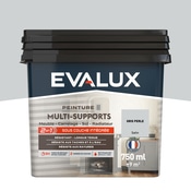 Peinture multi-supports Satin 0,75 L Gris Perle - Evalux - Brico Dépôt