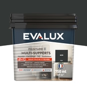 Peinture multi-supports Mat 0,75 L Noir - Evalux - Brico Dépôt