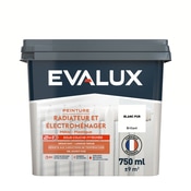 Peinture radiateur et électroménager Brillant 0,75 L Blanc Pur - Evalux - Brico Dépôt