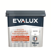 Peinture radiateur et électroménager Satin 0,75 L Blanc Pur - Evalux - Brico Dépôt
