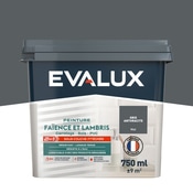 Peinture faïence et lambris Mat 0,75 L Gris Anthracite - Evalux - Brico Dépôt