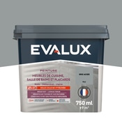 Peinture meuble de cuisine et salle de bains 0,75 L Mat Gris Acier - Evalux - Brico Dépôt