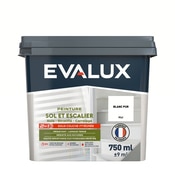 Peinture sol et escalier Mat 0,75 L Blanc Pur - Evalux - Brico Dépôt