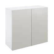 Meuble haut "Dorice" beige mat l.80 x h.72 x p.32 cm 2 portes - Brico Dépôt