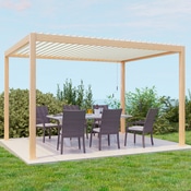 Pergola imitation bois blanc - 3 x 4 m - Brico Dépôt