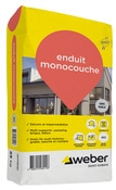 Enduit monocouche couleur gris perle - sac de 25KG - Weber - Brico Dépôt