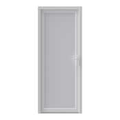 Porte de service pleine PVC blanche droite ou gauche - H.205 X L.80 - Brico Dépôt