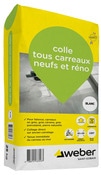 Colle tous carreaux neufs et réno Blanc 25 Kg - Brico Dépôt