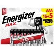 Lot de 15 + 5 piles Energizer max AAA CHP - Energizer - Brico Dépôt