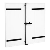 : Volet battant manuel 2 panneaux PVC blanc 145 x 120 cm - Geom - Brico Dépôt